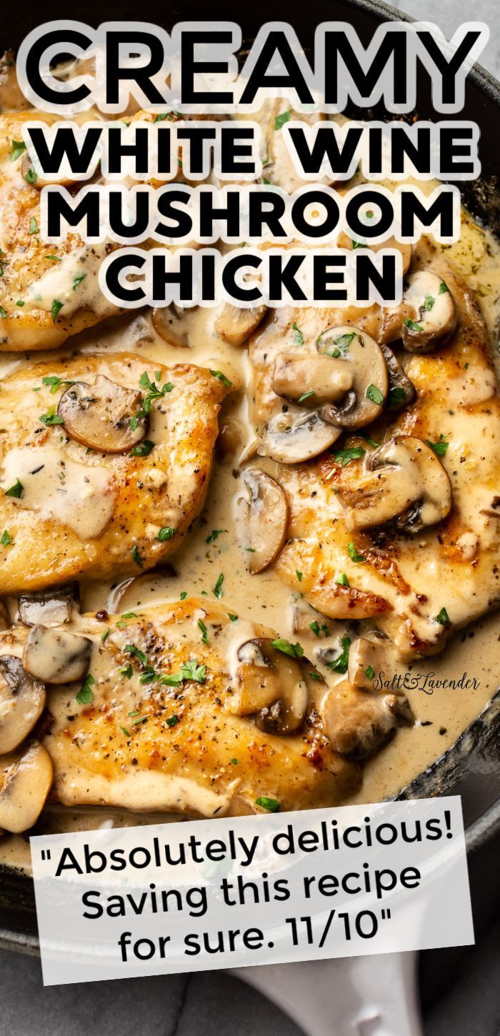 Easy & Elegant: Creamy Mushroom Chicken in White Wine Sauce